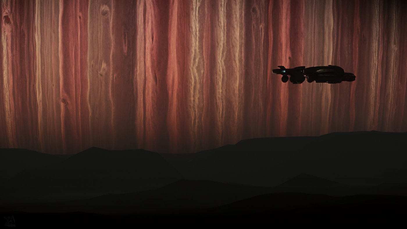 Un vehículo cruzando la superficie de la luna Daymar